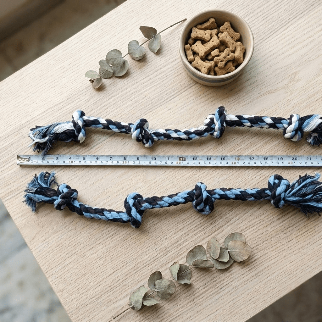 4 - Knot Rope Tug Toy | Dog Tug Toy | Cotton rope Tug toy (colour may vary) - Lickies Pet Munchies