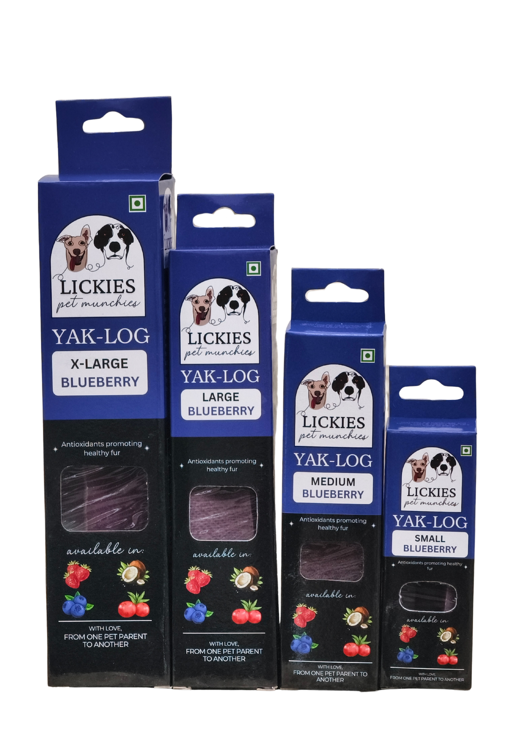 YAKLOG | Blueberry Flavour | Milk Cheese Chews - Lickies Pet Munchies