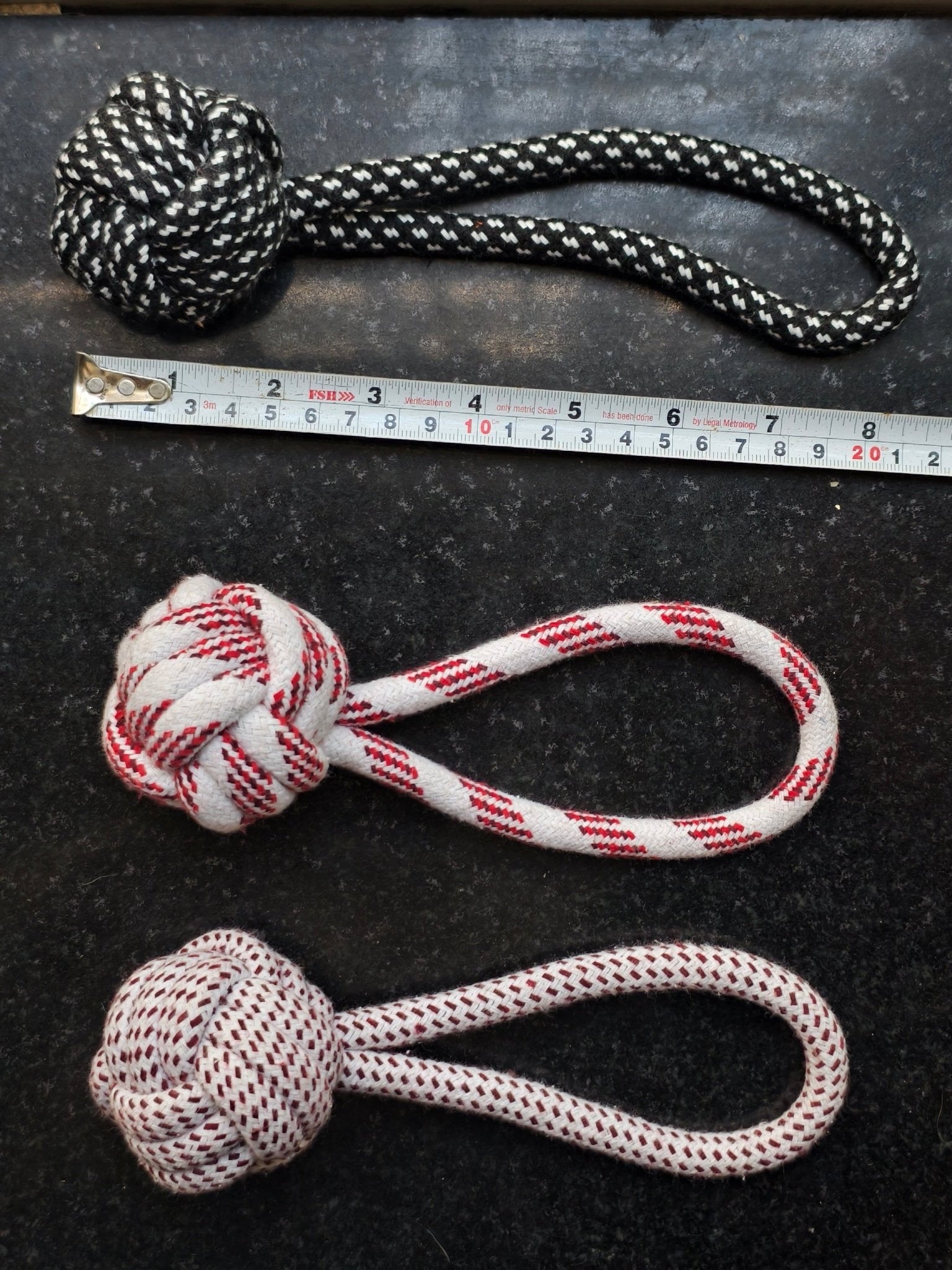 Monkey fist Rope Tug Toy | Dog Tug Toy (colour may vary) - Lickies Pet Munchies