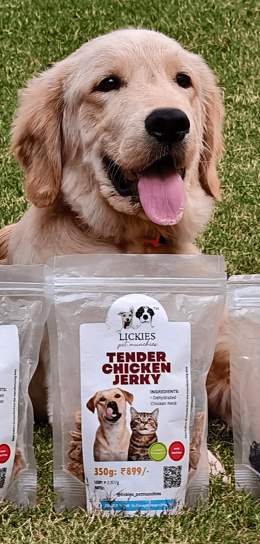 Tender Chicken Jerky | 100% Natural Dehydrated chicken muscle - Lickies Pet Munchies