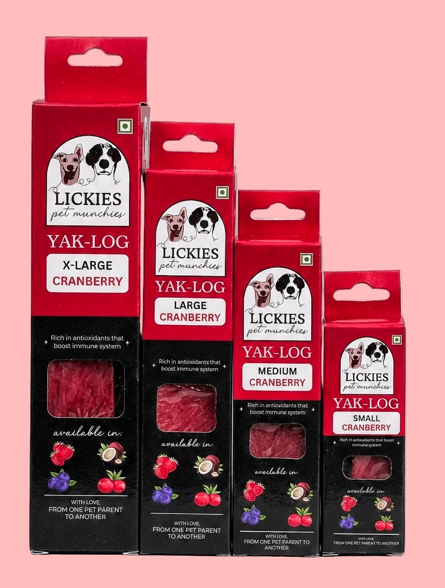 YAKLOG | Cranberry Flavor | Milk Cheese Chew - Lickies Pet Munchies